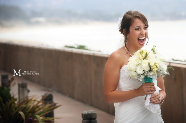 Happy Bride Monterey Beach Resort